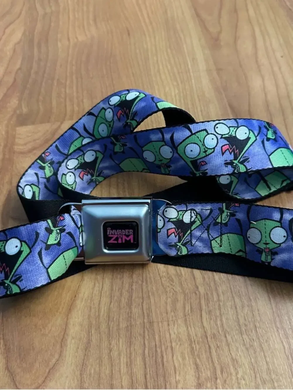 Invader Zim GIR Seatbelt Belt Nickelodeon Adjustable Purple Cartoon Buckle